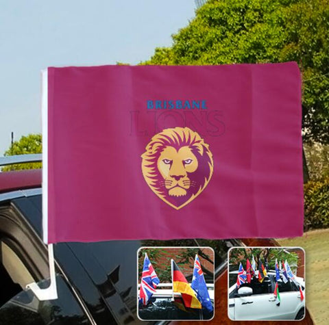 Brisbane Lions AFL Car SUV Automobile Window Flag