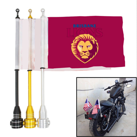 Brisbane Lions AFL Motocycle Rack Pole Flag