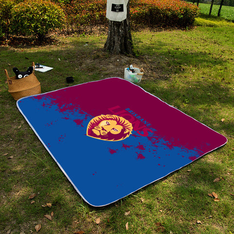 Brisbane Lions AFL Picnic Blanket Mat Beach Outdoor Waterproof