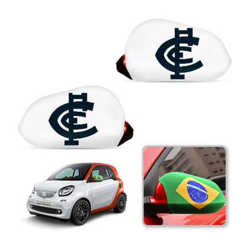 Carlton Blues AFL Car Mirror Covers Side Rear-View Elastic