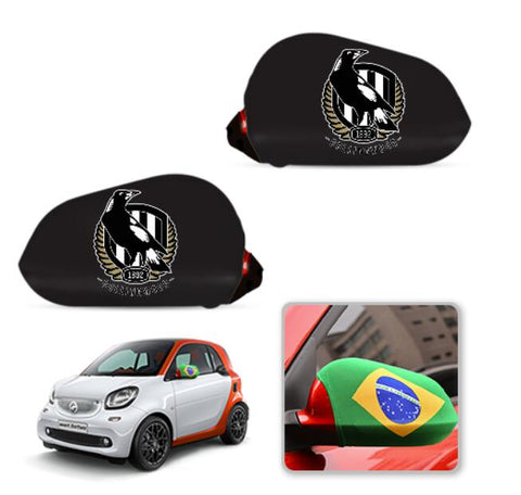 Collingwood Magpies AFL Car Mirror Covers Side Rear-View Elastic
