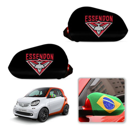 Essendon Bombers AFL Car Mirror Covers Side Rear-View Elastic