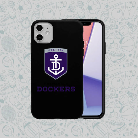 Phone Case Rubber Plastic Fremantle Dockers AFL Print