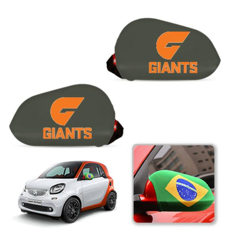 GWS Giants AFL Car Mirror Covers Side Rear-View Elastic