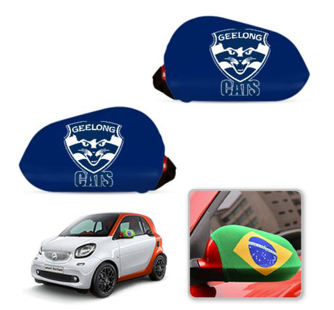 Geelong Cats AFL Car Mirror Covers Side Rear-View Elastic