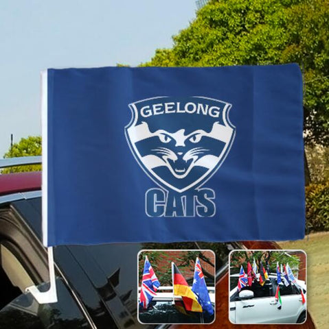 Geelong Cats AFL Car SUV Automobile Window Flag