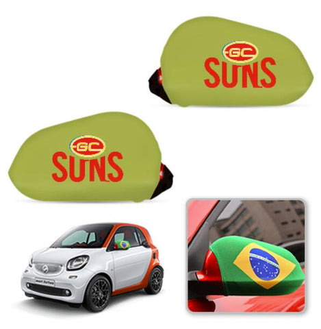 Gold Coast Suns AFL Car Mirror Covers Side Rear-View Elastic