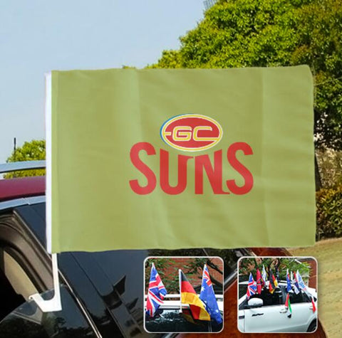 Gold Coast Suns AFL Car SUV Automobile Window Flag