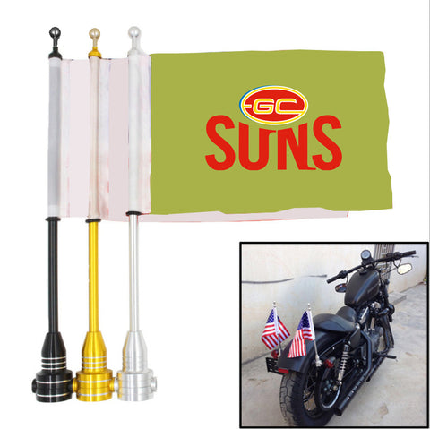 Gold Coast Suns AFL Motocycle Rack Pole Flag