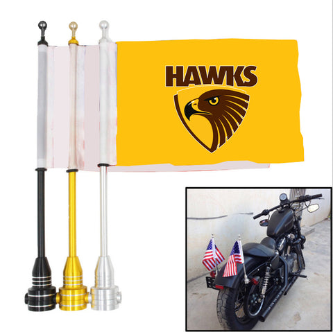 Hawthorn Hawks AFL Motocycle Rack Pole Flag