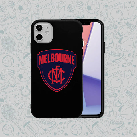 Phone Case Rubber Plastic Melbourn Demons AFL Print