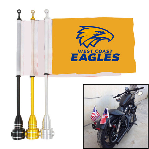 West Coast Eagles AFL Motocycle Rack Pole Flag