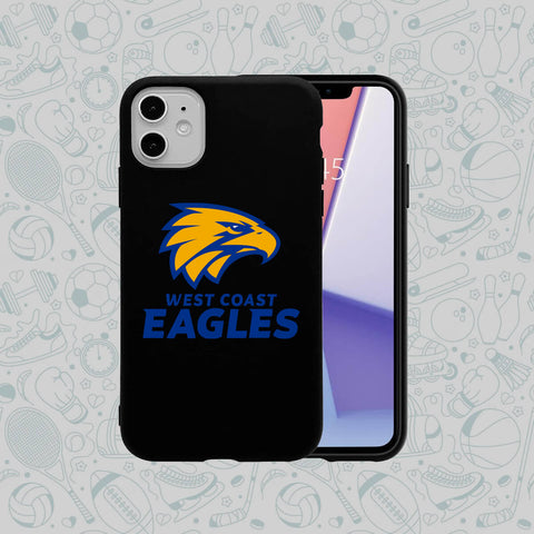 Phone Case Rubber Plastic West Coast Eagles AFL Print