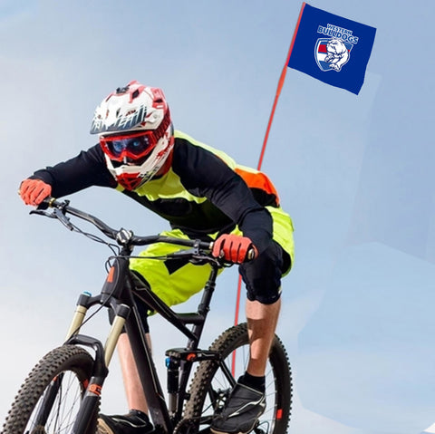 Western Bulldogs AFL Bicycle Bike Rear Wheel Flag
