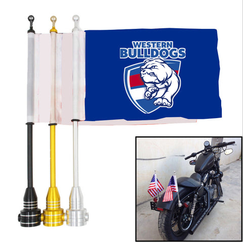 Western Bulldogs AFL Motocycle Rack Pole Flag